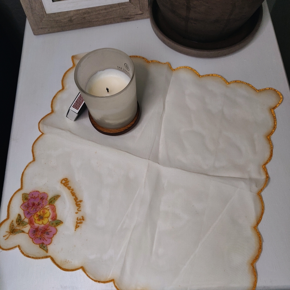 Vintage Clearwater, FL. Souvenir Handkerchief